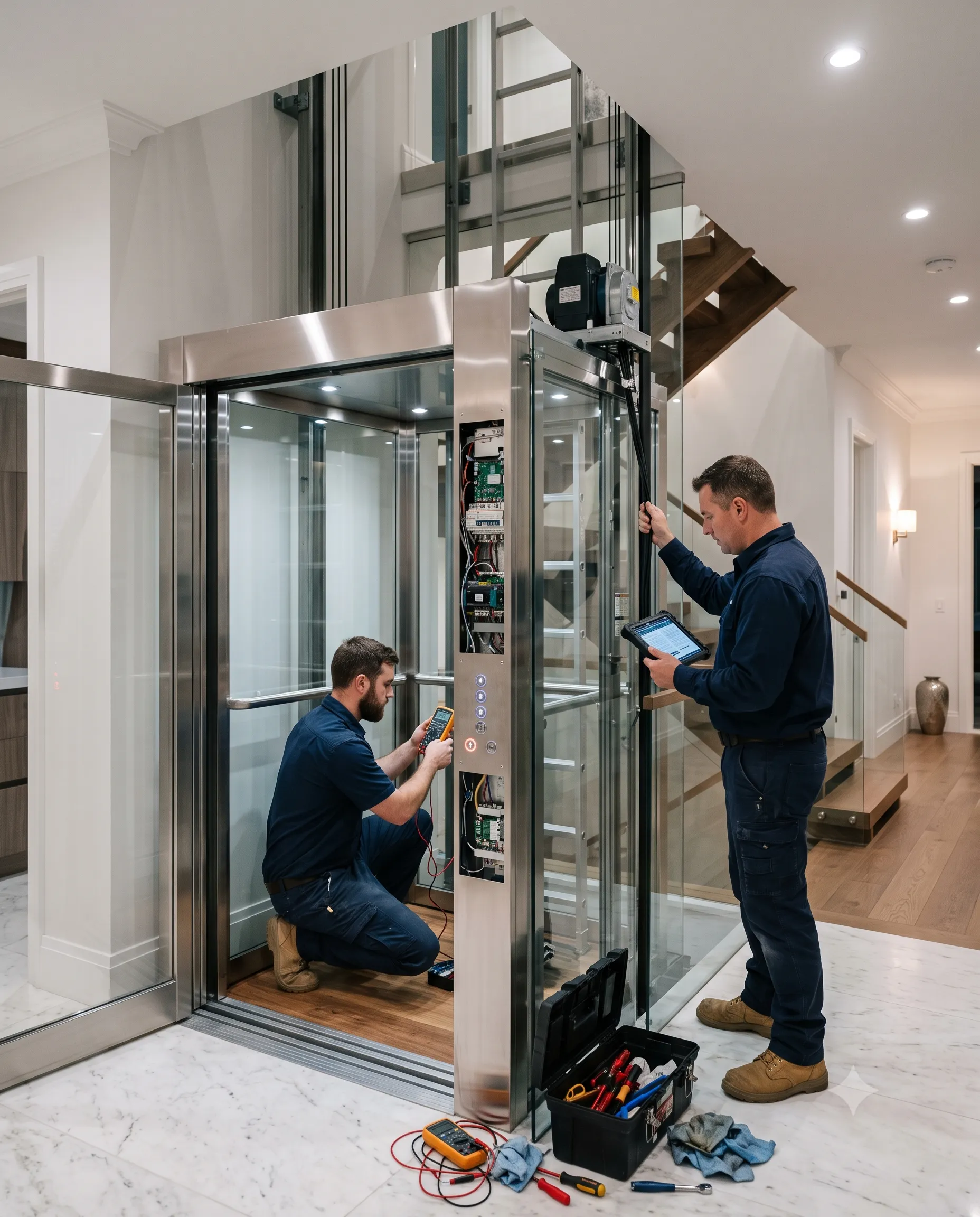 Home lift installation process